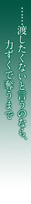 ......渡したくないと言うのなら、力ずくで奪うまで